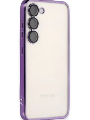 Newface Samsung Galaxy S24 Kılıf Razer Lensli Silikon - Mor