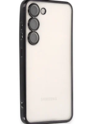 Newface Samsung Galaxy S24 Kılıf Razer Lensli Silikon - Siyah