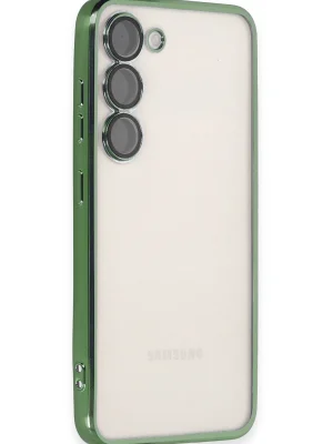Newface Samsung Galaxy S24 Kılıf Razer Lensli Silikon - Yeşil