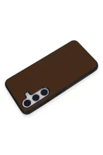 Newface Samsung Galaxy S24 Kılıf Taft Kapak - Kahverengi - Görsel 2