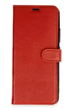 Newface Samsung Galaxy S24 Kılıf Trend S Plus Kapaklı Kılıf - Kırmızı - Görsel 2