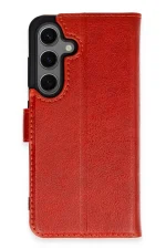 Newface Samsung Galaxy S24 Kılıf Trend S Plus Kapaklı Kılıf - Kırmızı
