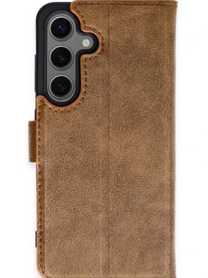 Newface Samsung Galaxy S24 Kılıf Trend S Plus Kapaklı Kılıf - Taba