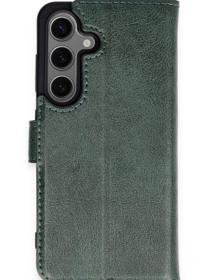 Newface Samsung Galaxy S24 Kılıf Trend S Plus Kapaklı Kılıf - Yeşil