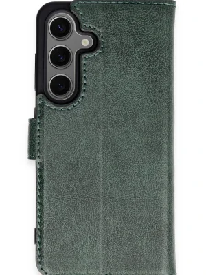 Newface Samsung Galaxy S24 Kılıf Trend S Plus Kapaklı Kılıf - Yeşil