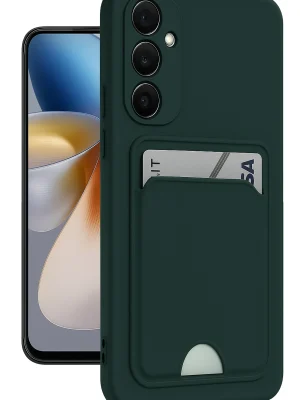 Newface Samsung Galaxy S24 Plus Kelvin Kartvizitli Silikon - Koyu Yeşil