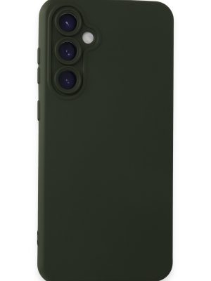 Newface Samsung Galaxy S24 Plus Kılıf Nano içi Kadife Silikon - Koyu Yeşil