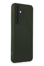 Newface Samsung Galaxy S24 Plus Kılıf Nano içi Kadife Silikon - Koyu Yeşil - Görsel 2