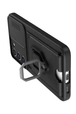 Newface Samsung Galaxy S24 Plus Kılıf Zuma Kartvizitli Yüzüklü Silikon - Siyah - Görsel 3