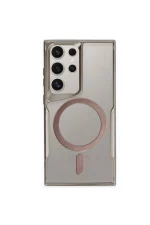 Newface Samsung Galaxy S24 Ultra Kılıf Boyi Magsafe Silikon Kapak - Titan Gri