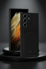 Newface Samsung Galaxy S24 Ultra Kılıf Kelvin Kartvizitli Silikon - Koyu Yeşil - Görsel 2