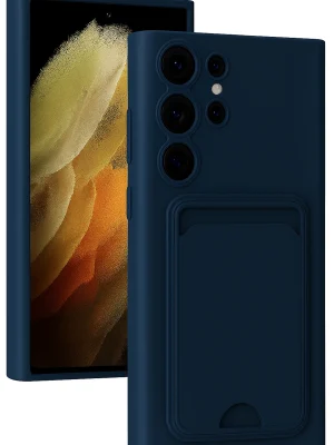 Newface Samsung Galaxy S24 Ultra Kılıf Kelvin Kartvizitli Silikon - Lacivert