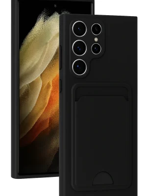 Newface Samsung Galaxy S24 Ultra Kılıf Kelvin Kartvizitli Silikon - Siyah