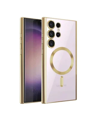 Newface Samsung Galaxy S24 Ultra Kılıf Kross Magneticsafe Kapak - Gold