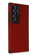 Newface Samsung Galaxy S24 Ultra Kılıf Loop Deri Silikon - Kırmızı - Görsel 2