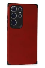 Newface Samsung Galaxy S24 Ultra Kılıf Loop Deri Silikon - Kırmızı