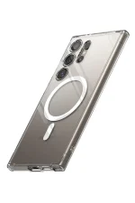 Newface Samsung Galaxy S24 Ultra Kılıf Magneticsafe Şeffaf Silikon - Şeffaf - Görsel 3