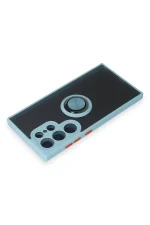 Newface Samsung Galaxy S24 Ultra Kılıf Montreal Yüzüklü Silikon Kapak - Buz Mavi - Görsel 3