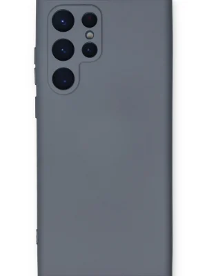 Newface Samsung Galaxy S24 Ultra Kılıf Nano içi Kadife Silikon - Gri