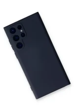 Newface Samsung Galaxy S24 Ultra Kılıf Nano içi Kadife Silikon - Lacivert - Görsel 3