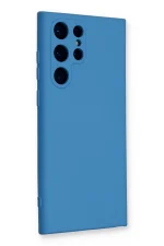 Newface Samsung Galaxy S24 Ultra Kılıf Nano içi Kadife Silikon - Mavi - Görsel 2