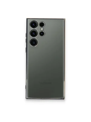 Newface Samsung Galaxy S24 Ultra Kılıf Razer Lensli Silikon - Gümüş