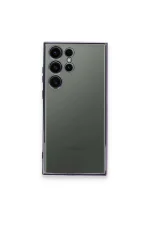 Newface Samsung Galaxy S24 Ultra Kılıf Razer Lensli Silikon - Siyah