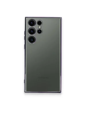 Newface Samsung Galaxy S24 Ultra Kılıf Razer Lensli Silikon - Siyah
