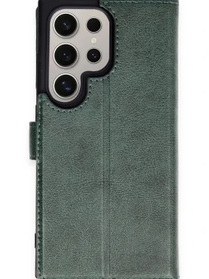 Newface Samsung Galaxy S24 Ultra Kılıf Trend S Plus Kapaklı Kılıf - Yeşil