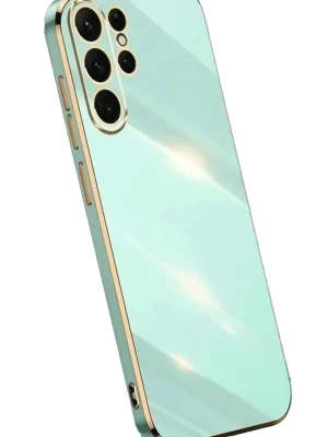 Newface Samsung Galaxy S24 Ultra Kılıf Volet Silikon - Açık Yeşil