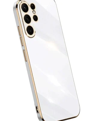 Newface Samsung Galaxy S24 Ultra Kılıf Volet Silikon - Beyaz