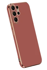 Newface Samsung Galaxy S24 Ultra Kılıf Volet Silikon - Kırmızı