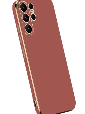 Newface Samsung Galaxy S24 Ultra Kılıf Volet Silikon - Kırmızı