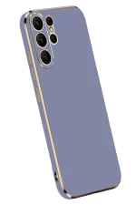 Newface Samsung Galaxy S24 Ultra Kılıf Volet Silikon - Mavi