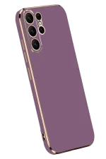 Newface Samsung Galaxy S24 Ultra Kılıf Volet Silikon - Mor
