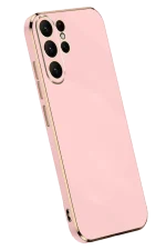 Newface Samsung Galaxy S24 Ultra Kılıf Volet Silikon - Pembe