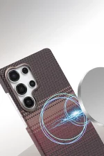 Newface Samsung Galaxy S24 Ultra Vega Magsafe Kapak - Gri - Görsel 2