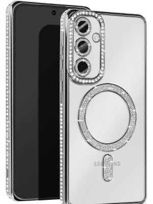 Newface Samsung Galaxy S25 Edge Joke Simli Magneticsafe Kılıf - Gümüş