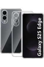 Newface Samsung Galaxy S25 Edge Kılıf Lüx Şeffaf Silikon