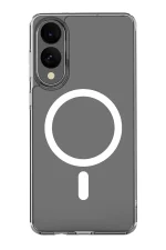 Newface Samsung Galaxy S25 Edge Kılıf Magneticsafe Şeffaf Silikon - Şeffaf - Görsel 2