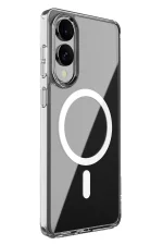 Newface Samsung Galaxy S25 Edge Kılıf Magneticsafe Şeffaf Silikon - Şeffaf