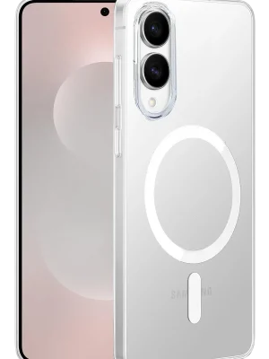 Newface Samsung Galaxy S25 Edge Kılıf PC Zara Magsafe Şeffaf Kılıf - Şeffaf