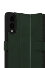 Newface Samsung Galaxy S25 Edge Trend S Plus Kapaklı Kılıf - Koyu Yeşil - Görsel 4