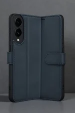 Newface Samsung Galaxy S25 Edge Trend S Plus Kapaklı Kılıf - Lacivert - Görsel 2