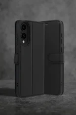 Newface Samsung Galaxy S25 Edge Trend S Plus Kapaklı Kılıf - Siyah - Görsel 2