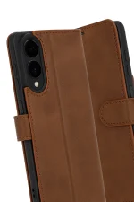 Newface Samsung Galaxy S25 Edge Trend S Plus Kapaklı Kılıf - Taba - Görsel 3