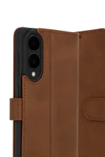 Newface Samsung Galaxy S25 Edge Trend S Plus Kapaklı Kılıf - Taba - Görsel 4