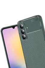 Newface Samsung Galaxy S25 FE Auto Focus Karbon Kapak - Koyu Yeşil - Görsel 2