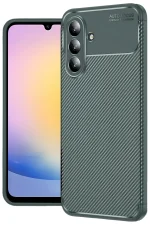 Newface Samsung Galaxy S25 FE Auto Focus Karbon Kapak - Koyu Yeşil