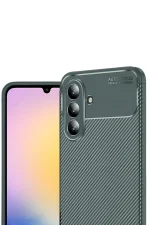 Newface Samsung Galaxy S25 FE Auto Focus Karbon Kapak - Koyu Yeşil - Görsel 3